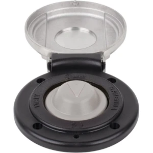 Buton de Punte pentru Troliu QUICK DOWN, Capac Inox, Negru