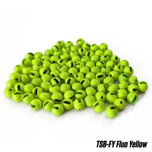 BILE TUNGSTEN SLOTTED BEADS 4.6mm FLUO YELLOW 10buc/plic
