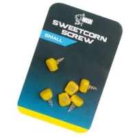 Surub Pop-up Nash Sweetcorn Screw, Yellow, Small, 6buc/plic