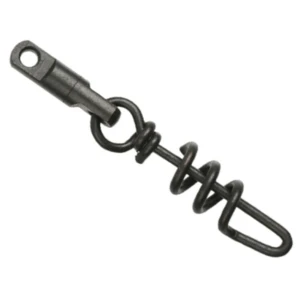 Agrafa Cu Vartej Mikado Heavy Swivel With Screwed Snap 4mm, Black Matt, 5Buc/plic