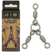Trei Varteje Unghi cu Inel VAGNER Three Way Swivel No.1/0, 180kg, 2buc/pac
