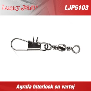 AGRAFA CU VARTEJ LUCKY JOHN INTERLOCK BN Nr.14 12kg 10buc/plic