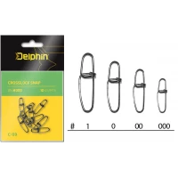  Agrafa Delphin Crosslock Snap C-03/10ks, Black Nickel, 10buc/plic