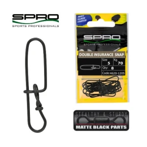 AGRAFA SPRO DOUBLE INSURANCE MATT BLACK NR 5  8BUC 70 KG