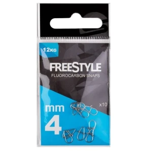 Agrafa Spro Freestyle Fluorocarbon Snaps 4mm, 12kg, 10buc/plic