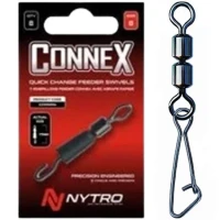 Agrafa cu Vartej Dublu NYTRO Feeder Swivel + Hooked Snap, Nr.10, 8buc/pac Agrafa cu Vartej Dublu NYTRO Feeder Swivel + Hooked Snap, Nr.10, 8buc/pac