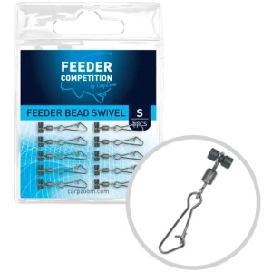 Agrafa cu Vartej si Margea Culisanta CARP ZOOM Feeder Bead Swivel, Marime S, 5buc/pac