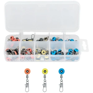 Vartej CARP ZOOM Cu Margea Culisanta Si Agrafa Bead Link Swivel, 100buc/pac