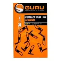 Agrafa Cu Vartej GURU Compact Snap Link & Swivel, Size.14, 10buc/pac