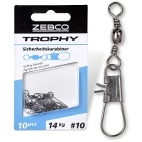 Agrafa Cu Vartej Zebco Safety Swivel, 14kg, Nr.10, 10buc/pac