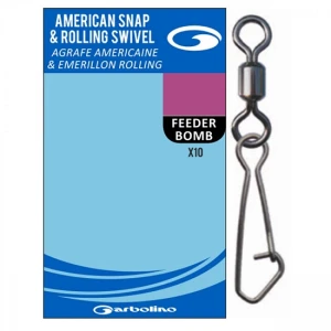 Agrafa cu Vartej GARBOLINO American Snap Rolling Swivel, Nr.10, 10buc/pac Agrafa cu Vartej GARBOLINO American Snap Rolling Swivel, Nr.10, 10buc/pac