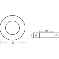 Anod de Sacrificiu pentru Ax TECNOSEAL, Magneziu, Scurt, Ax 50mm, 90mm Anod de Sacrificiu pentru Ax TECNOSEAL, Magneziu, Scurt, Ax 50mm, 90mm