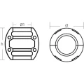 Anod de Sacrificiu pentru Ax TECNOSEAL, Zinc, Lung, Ax 60mm, 100mm