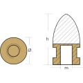 Anod de Sacrificiu pentru Ax si Elice TECNOSEAL Riva, Zinc, M30x2.0, Ax 35-50mm