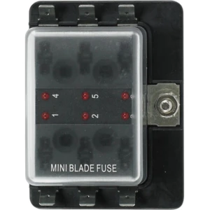 Cutie pentru Sigurante Auto cu LED ALLROUNDMARIN, 6 Circuite