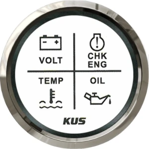 Indicator Alarma 4-in-1 KUS, 12/24V, 52mm, Alb