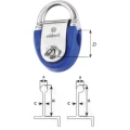 Ochet Mobil pentru Sina de Punte WICHARD, Asimetric, 9-13mm, 3000kg