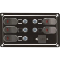 Panou Electric ALLROUNDMARIN cu 5 Intrerupatoare si Port USB