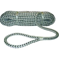 Parama De Acostare Robline Din Poliester Cu Ochi Matisat, 12mm, 7m, Negru/alb