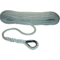 Parama Pentru Ancora Allroundmarin, Poliester, Cu Rodanta Din Inox, 10mm, 30m, Alb