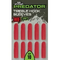 Fox Rage Predator Red Treble Hook Sleeves, Large, 5buc/pac
