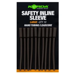 Tije Plumb KORDA Safety Inline Sleeve Nano Tubing/Leadcore, Large, 10buc/pac