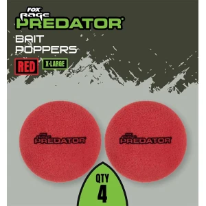 Fox Rage Predator Bait Poppers, X-Large, Red, 4buc/pac
