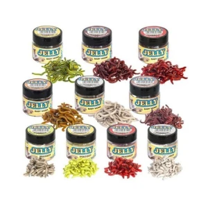 Benzar Jelly Baits Baby Worm Maro Rosu