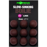Boilies Korda Artificial Link Slow Sinking Boilie 15mm, 9buc/pac