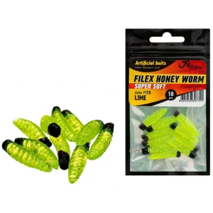 Viermi Artificiali Filfishing Filex Honey Worm, FF20 Lime, 2.5cm, 10buc/pac Viermi Artificiali Filfishing Filex Honey Worm, FF20 Lime, 2.5cm, 10buc/pac