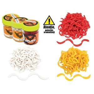 Viermi Baracuda Baohua rosii galbeni albi maggots 30g 