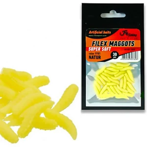 Viermusi Artificiali Filfishing Filex Super Soft FF02 Fluo Yellow, 15mm, 30buc/pac
