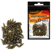 Viermusi Artificiali Filfishing Filex Super Soft Ff04 Bronze Glitter, 15mm, 30buc/pac Viermusi Artificiali Filfishing Filex Super Soft Ff04 Bronze Glitter, 15mm, 30buc/pac