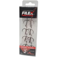 Ancora Tripla Filfishing Black Nickel 1001, Nr.12, 10buc/pac