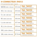 Conector H RIVE 3XL H-Connecteur, 4.00-7.00mm, Yellow, 3buc/pac