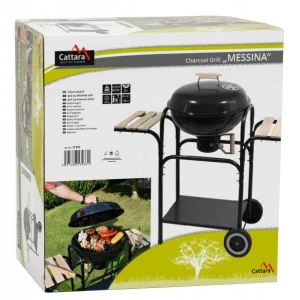 Gratar Pe Carbuni CATTARA Messina, mobil, masute laterale, 46cm - TT13033