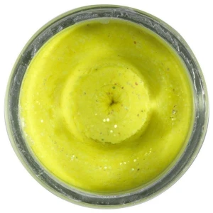 Pasta BERKLEY PowerBait Natural Glitter Trout Dough, Liver, Yellow Glitter, 50g