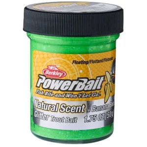 Pasta BERKLEY PowerBait Trout Dough Fruits Floating, Banana Spring Green, 50g