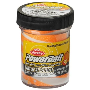 Pasta BERKLEY PowerBait Trout Dough Fruits Floating, Orange Soda, 50g Pasta BERKLEY PowerBait Trout Dough Fruits Floating, Orange Soda, 50g