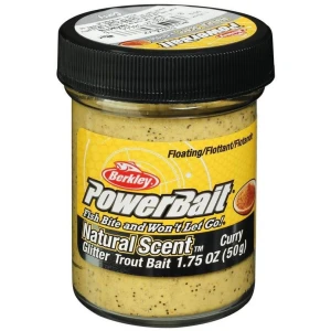 Pasta BERKLEY PowerBait Trout Dough Spices Floating, Spices Curry, 50g