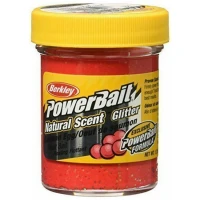 Pasta Berkley Powerbait Sinking Glitter Trout Bait, Salmon Egg Red Pasta Berkley Powerbait Sinking Glitter Trout Bait, Salmon Egg Red