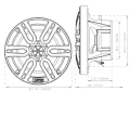 Boxe Marine DS18 MP6, 6.5", Alb, 180W, Set 2 buc