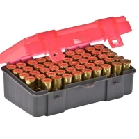 Cutie Munitie PLANO Handgun Ammo Case - .38 Special, Gri/Roz transparent, 50 cartuse
