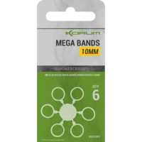 Inele Elastice Korum Smokescreen Mega Bands, 10mm, 6buc/pac