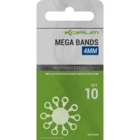 Inele Elastice Korum Smokescreen Mega Bands, 4mm, 10buc/pac