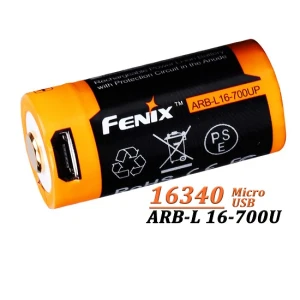 Acumulator cu Micro-USB Fenix 16340 - 700mAh  ARB-L 16-700U Acumulator cu Micro-USB Fenix 16340 - 700mAh  ARB-L 16-700U