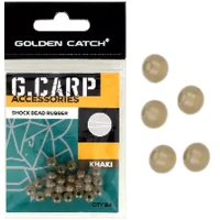 Bile Cauciuc Golden Catch Rubber Beads Kaki, 5mm,  24buc/pac