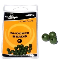 Bilute Cauciuc Claumar Shocker Beads Kaki 6mm 20buc
