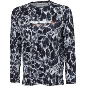 BLUZA SAVAGE GEAR NIGHT UV BLACK WATERPRINT MAR.S BLUZA SAVAGE GEAR NIGHT UV BLACK WATERPRINT MAR.S