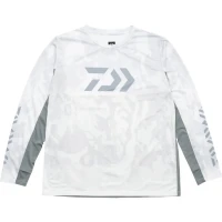 Bluza UV DAIWA 21st LS Shirt 3012E, Camo White, Marime M